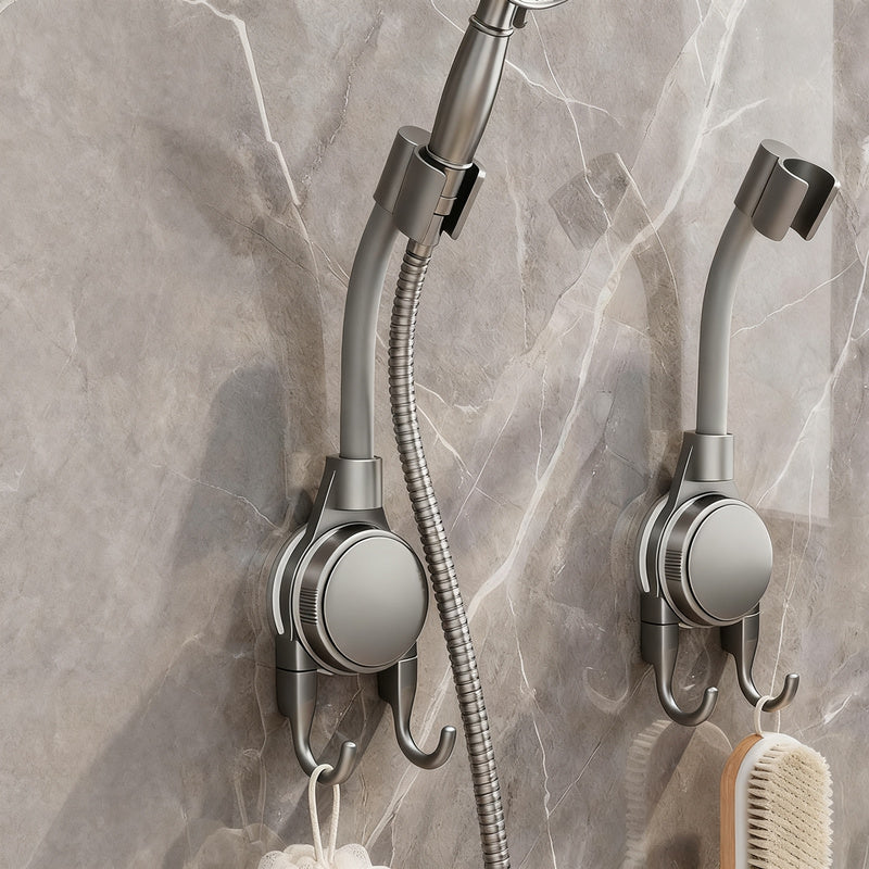 Shower head holder without drilling with suction cup