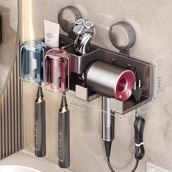 Suction cup holder for hair dryer