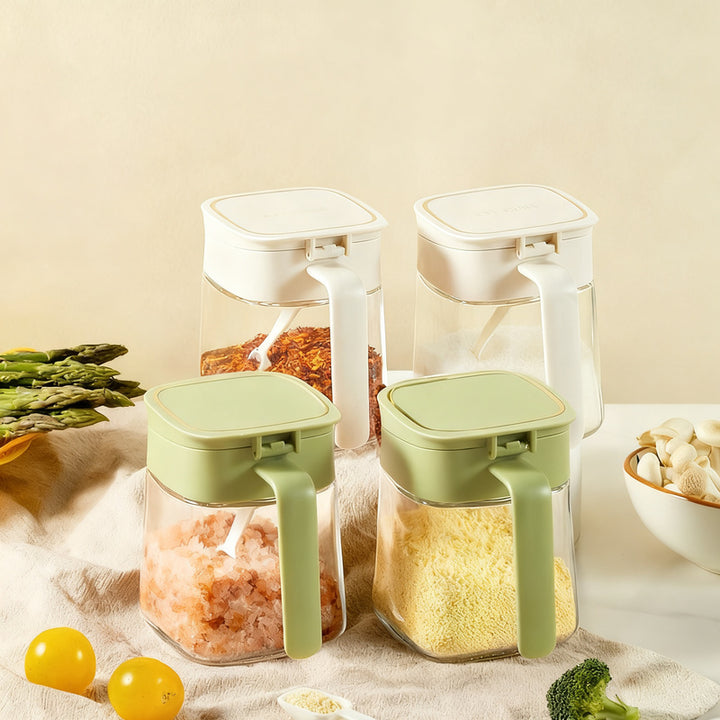 Glass spice boxes with lid, modern