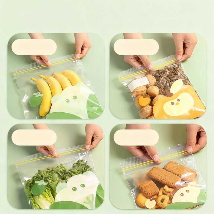 Resealable food storage bags