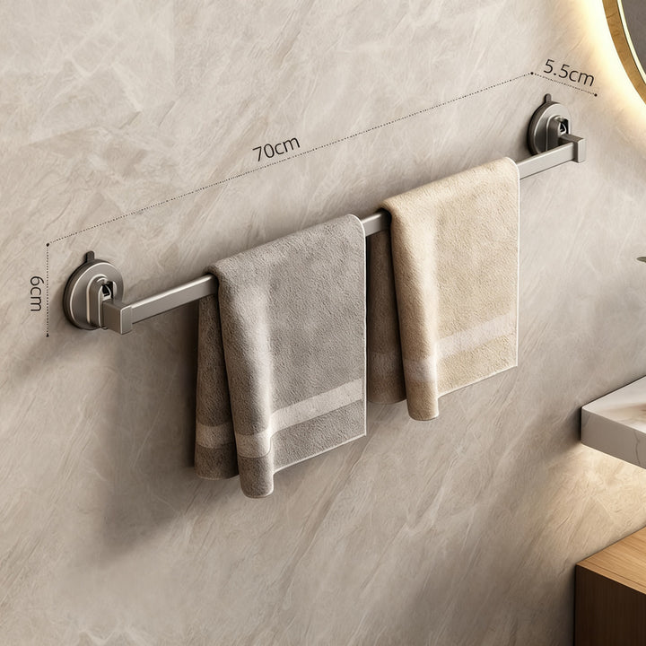Towel holder with suction cup, extendable