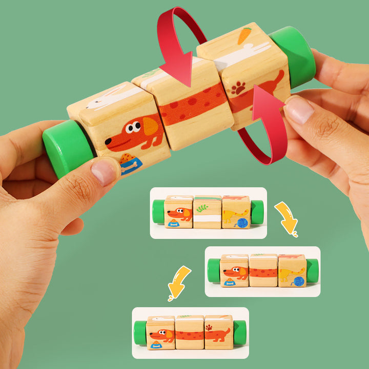 Wooden puzzle for babies, 0–3 years