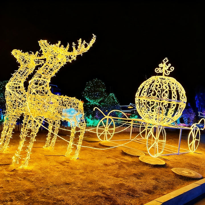 LED-Reindeer-Light with Sleigh