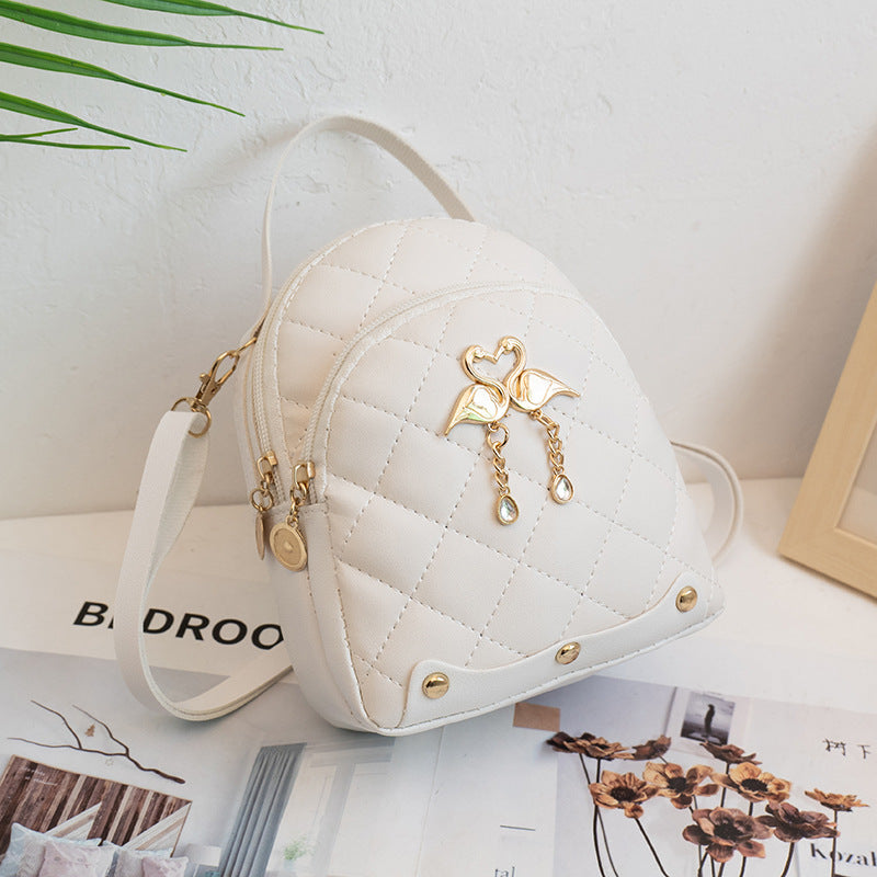 Embroidered backpack made of PU material