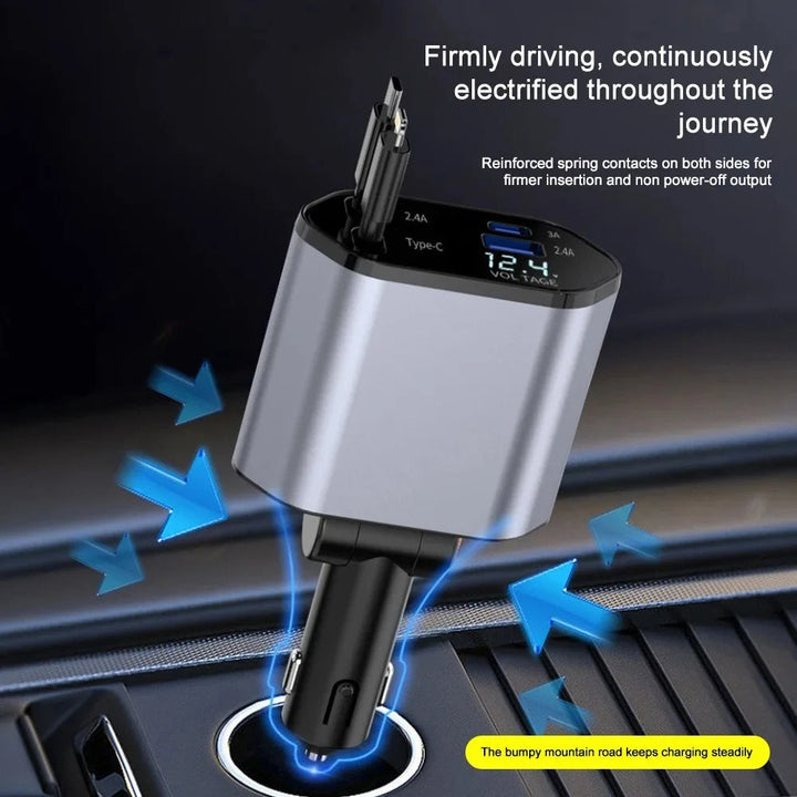 FoldaStornfielde Car Charger with USB-C and USB-A – 120W Fast Charging | Stornfield