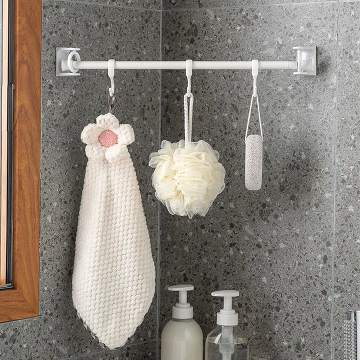 Compact swivel hanging shelf with 8 hooks | Stornfield