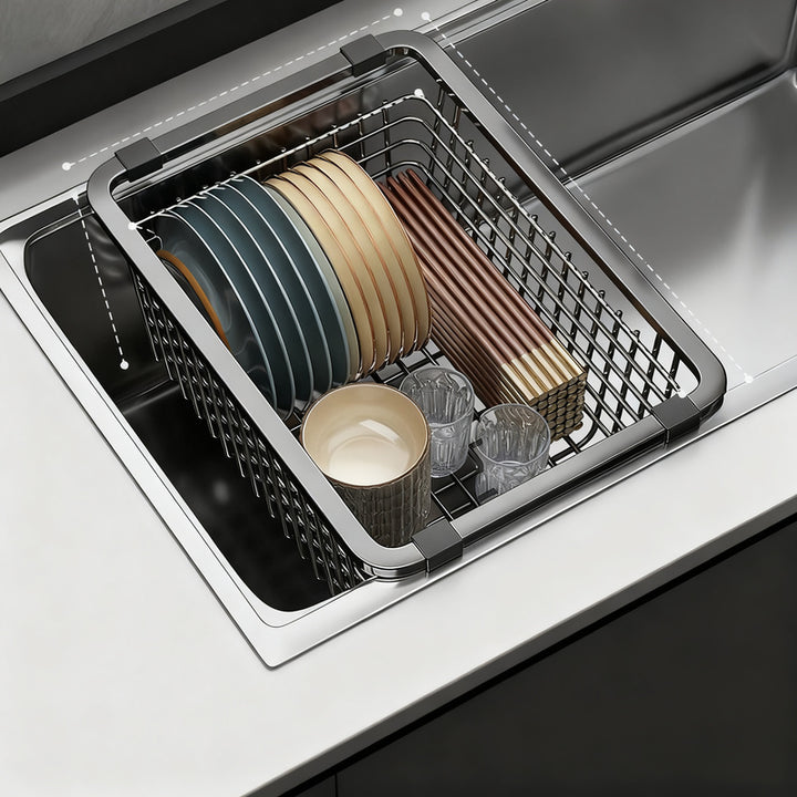 Stainless Steel Draining Basket for the Sink, Hanging