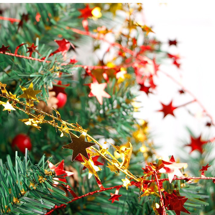 Star garland, 7.5 m, plastic