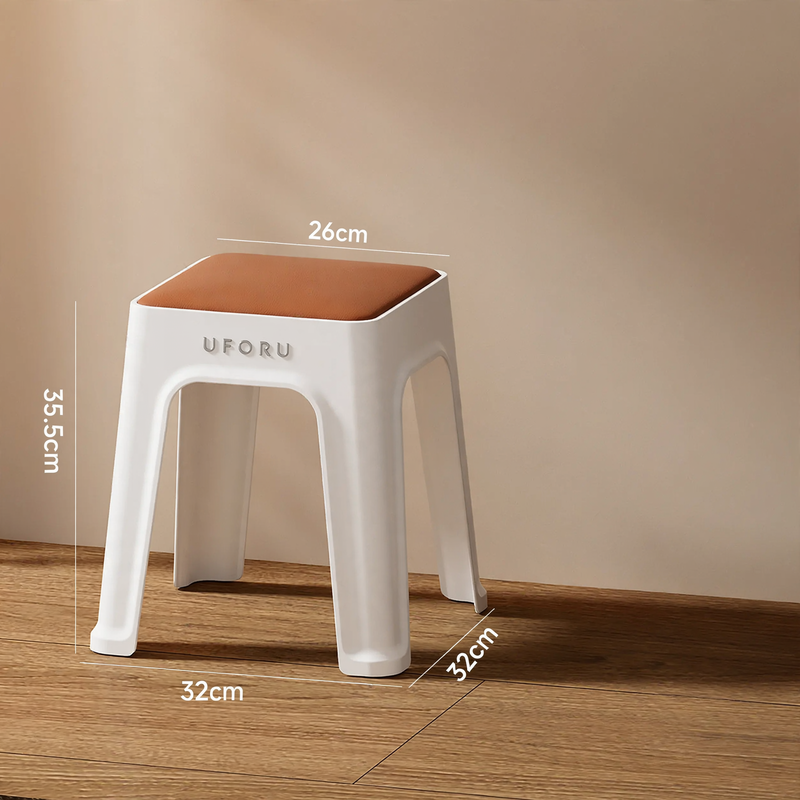 Plastic stool with padding, stackable, DA1408