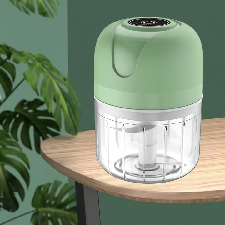 Electric garlic chopper, portable