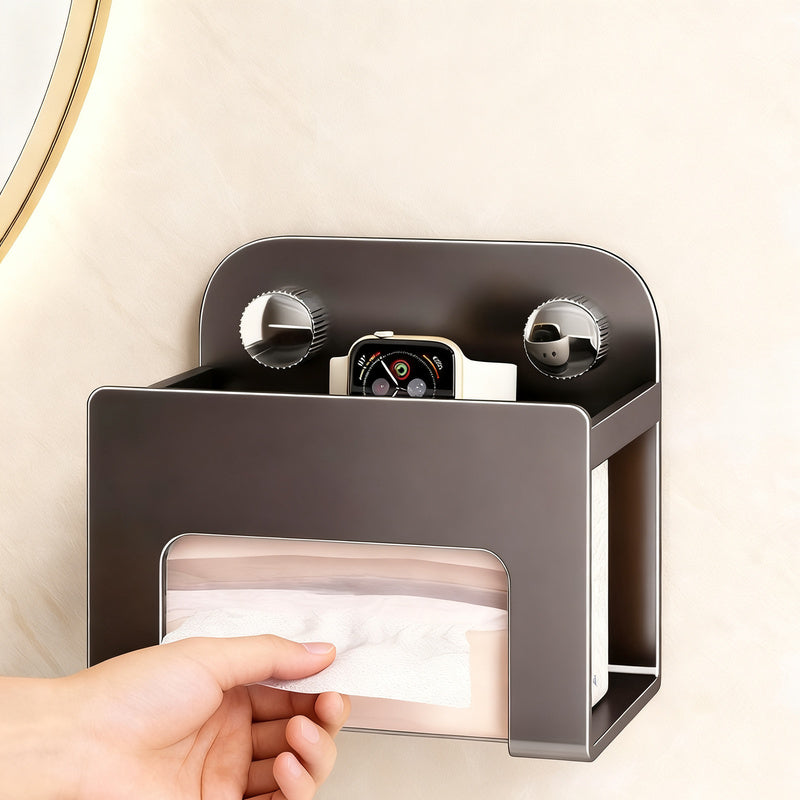 Wall-mounted paper towel box, dual use