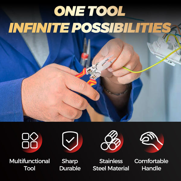 All-in-One Stripping Pliers | Perfect for Wrapping and Splitting Wire | Stornfield