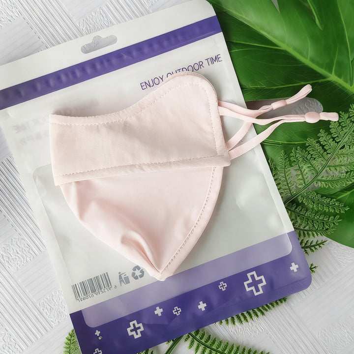 UV protection face mask with ear loops and neck protection