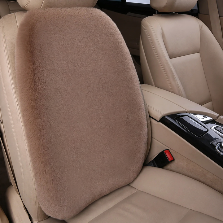 Plush car seat cushion, winter version
