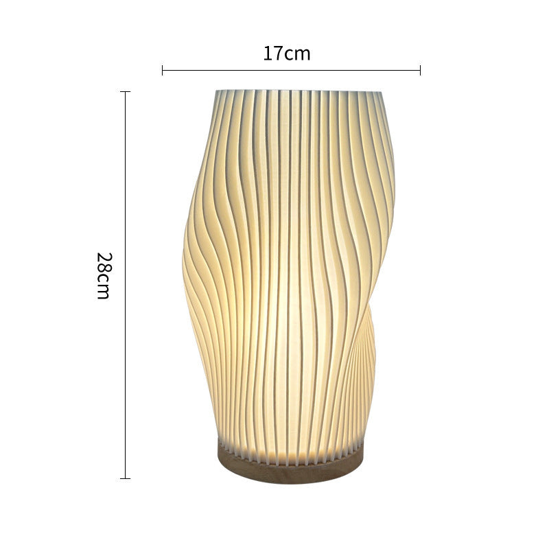 3D rotary lamp with USB charging, cream style