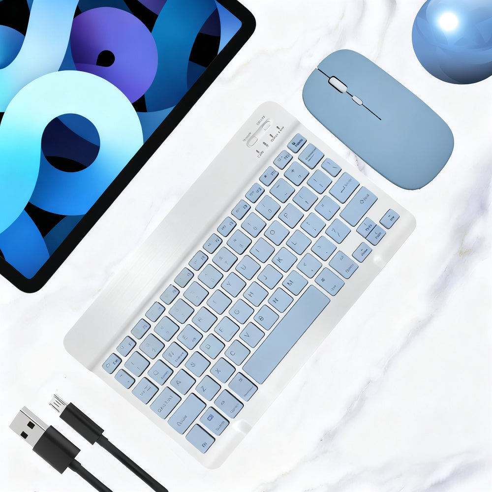 Bluetooth keyboard with mouse for tablets and laptops
