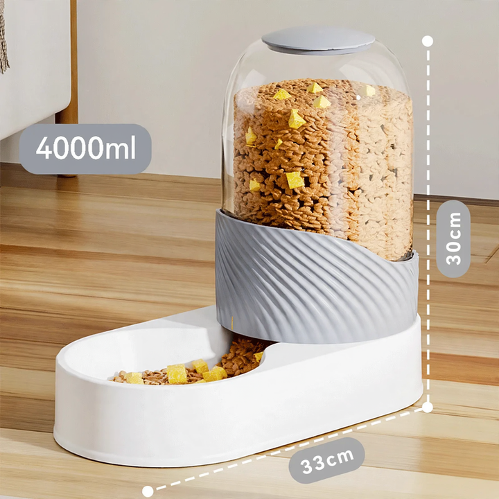 Automatic feeding and drinking system for pets