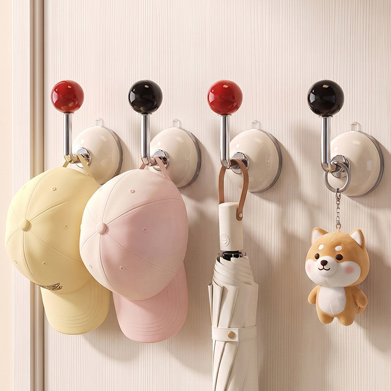 Suction cup hook for door and wall