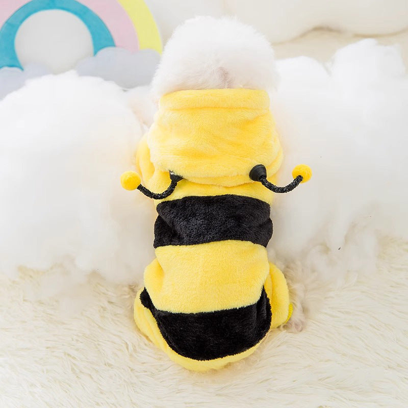 Fleece costume for dogs and cats, 4-legged