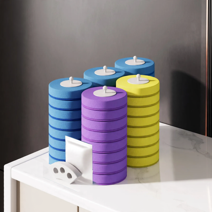 Toilet brush with interchangeable brush heads