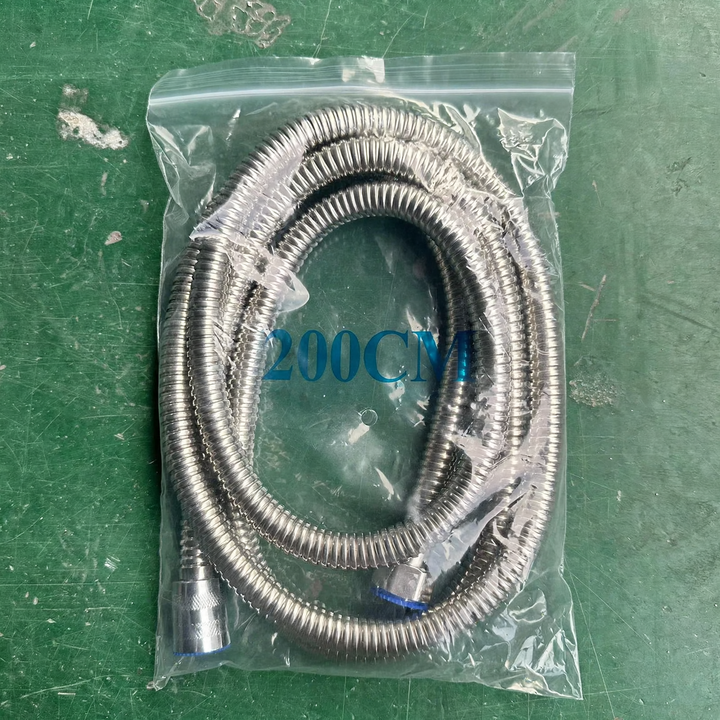 Stainless steel shower hose, 150–200 cm
