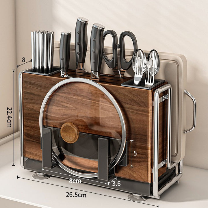 Knife holder and cutlery stand, wood look