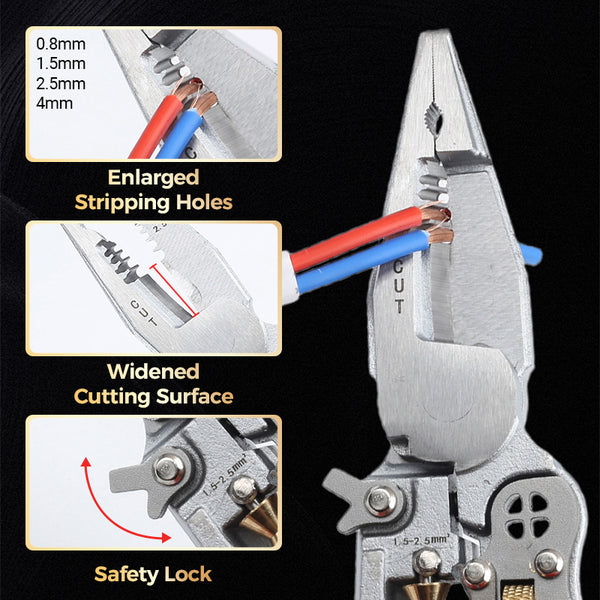 All-in-One Stripping Pliers | Perfect for Wrapping and Splitting Wire | Stornfield