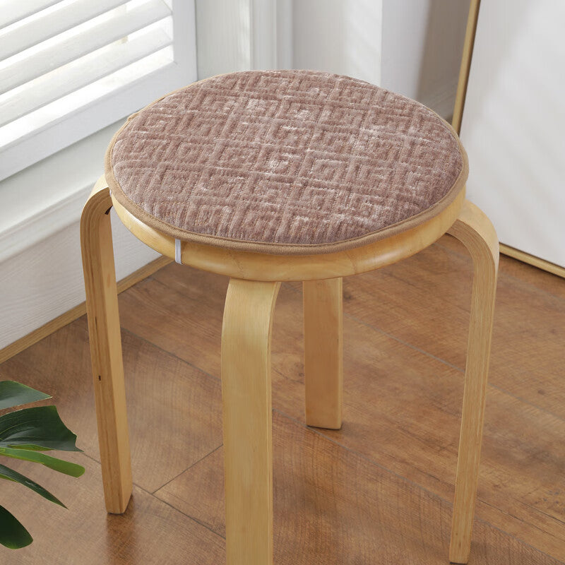 Round seat cushion with foam, non-slip