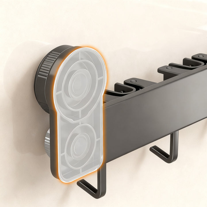 Suction cup wall holder for cleaning tools