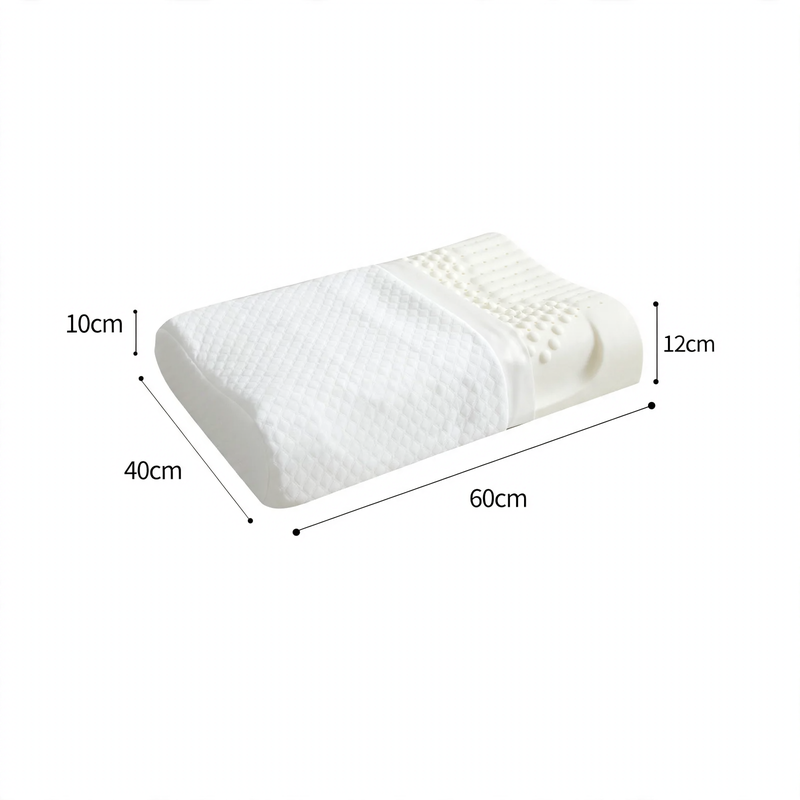 Natural latex pillow with massage function, 40×60 cm