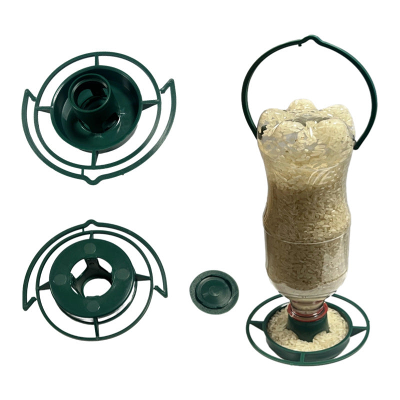 Plastic bird feeder station for bottle lift