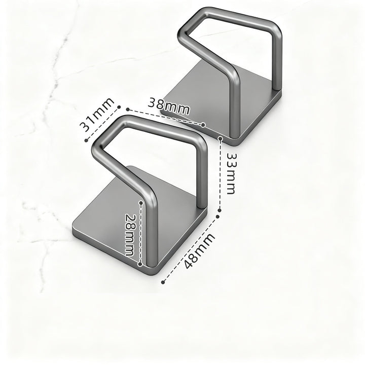 Stainless steel wall hooks without drilling, set of 6/8