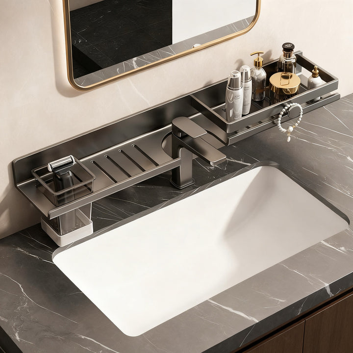 Wall shelf for sink made of aluminum