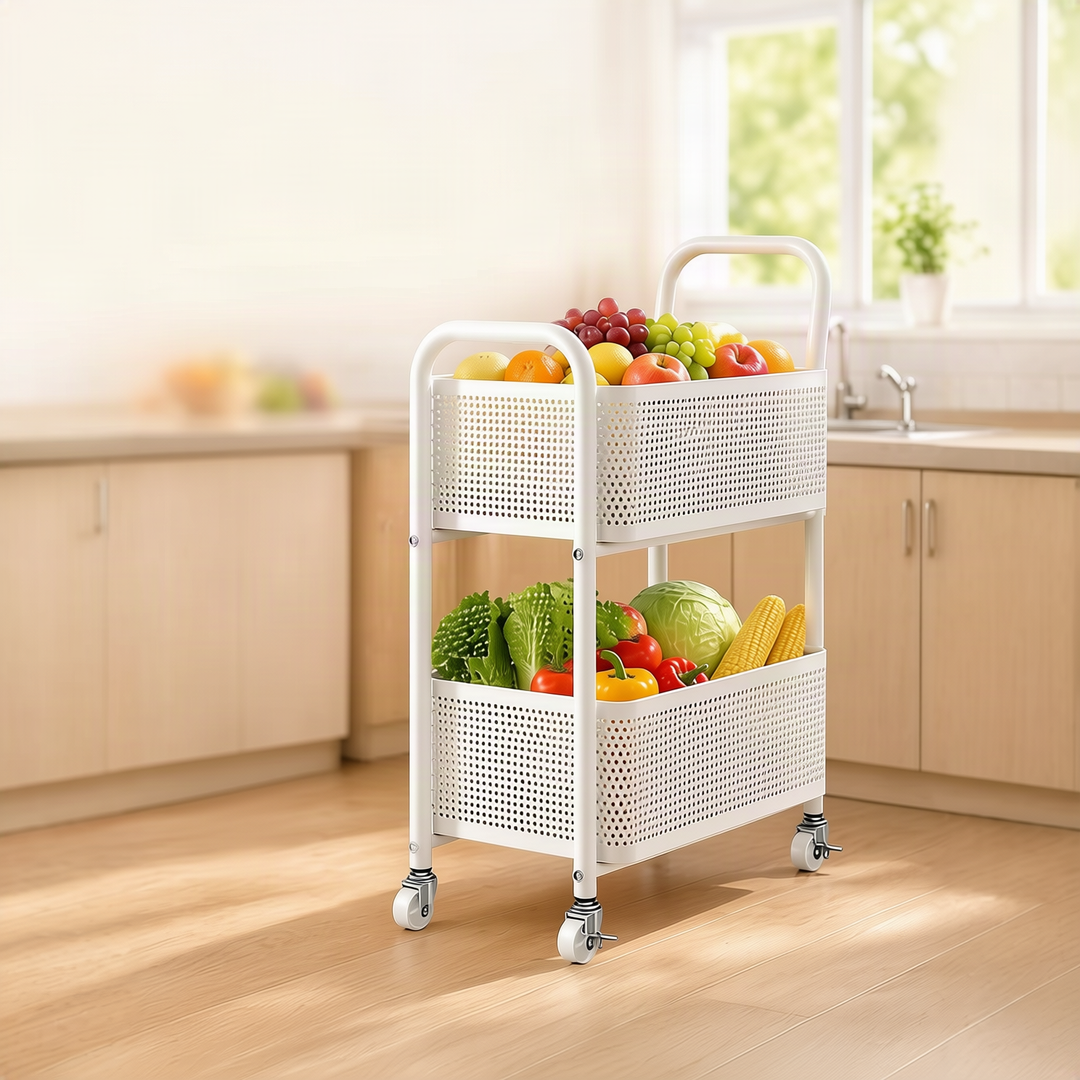 Fruit and vegetable cart, 2-layer