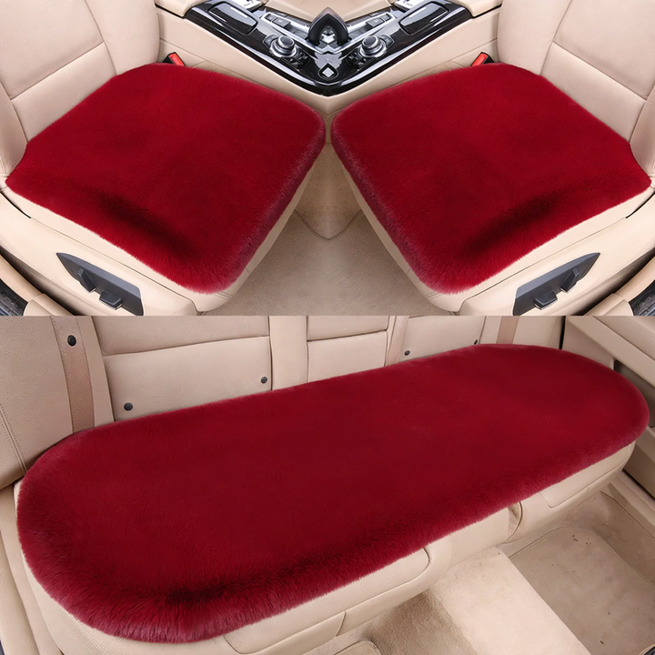 Plush car seat cushion, winter version
