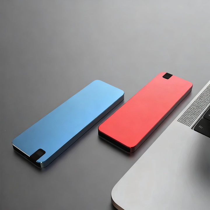 Portable SSD, metal, 105 × 32 × 8 mm