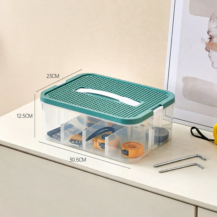 Organizer box with compartments, stainless steel, model yz-3271-2