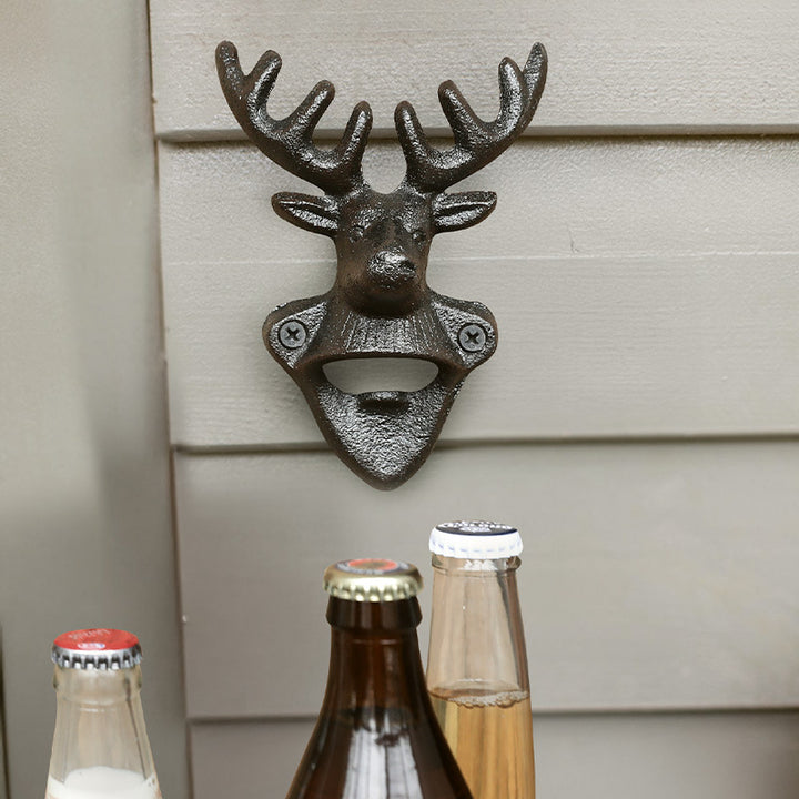 Wall bottle opener, iron, animal head design