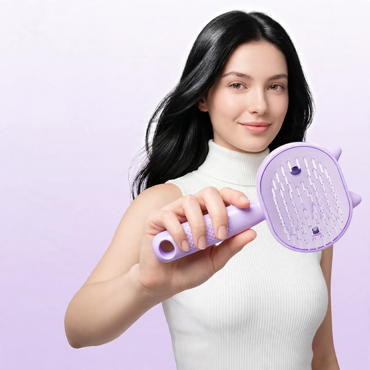 Electric massage brush with spray function