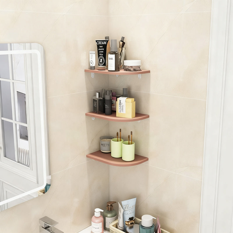 Wall shelf made of plastic, self-adhesive