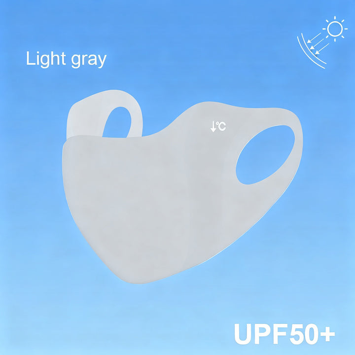 UV protection face mask with ear loops and neck protection