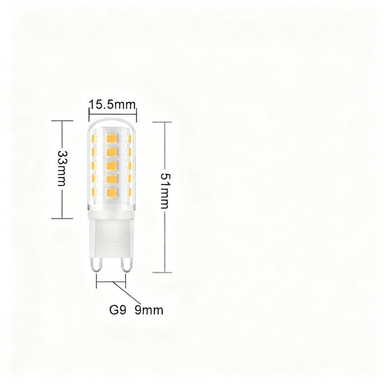 LED bulb G9, 3W, SMD2835, ceramic