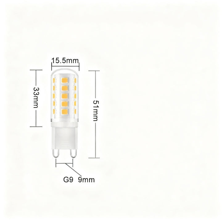 LED bulb G9, 3W, SMD2835, ceramic