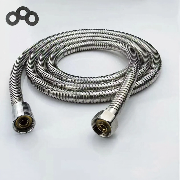 Stainless steel shower hose, 150–200 cm