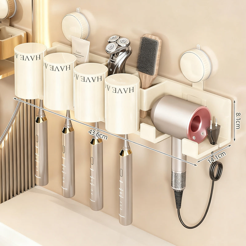 Toothbrush holder with suction cup