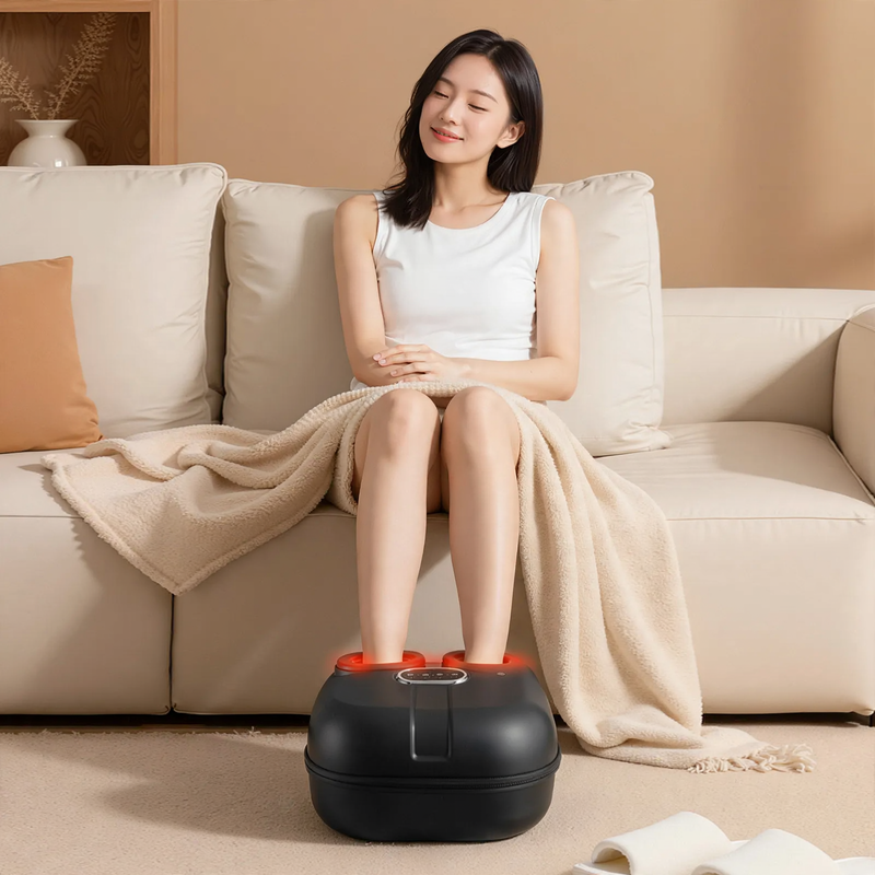 Fully automatic foot massage device with heat function