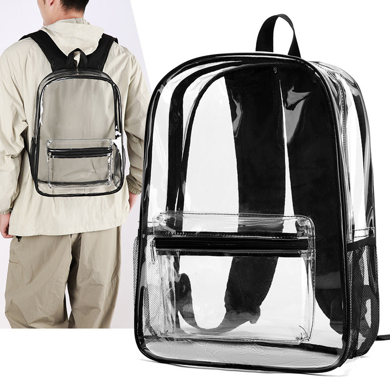 Transparent PVC backpack, waterproof