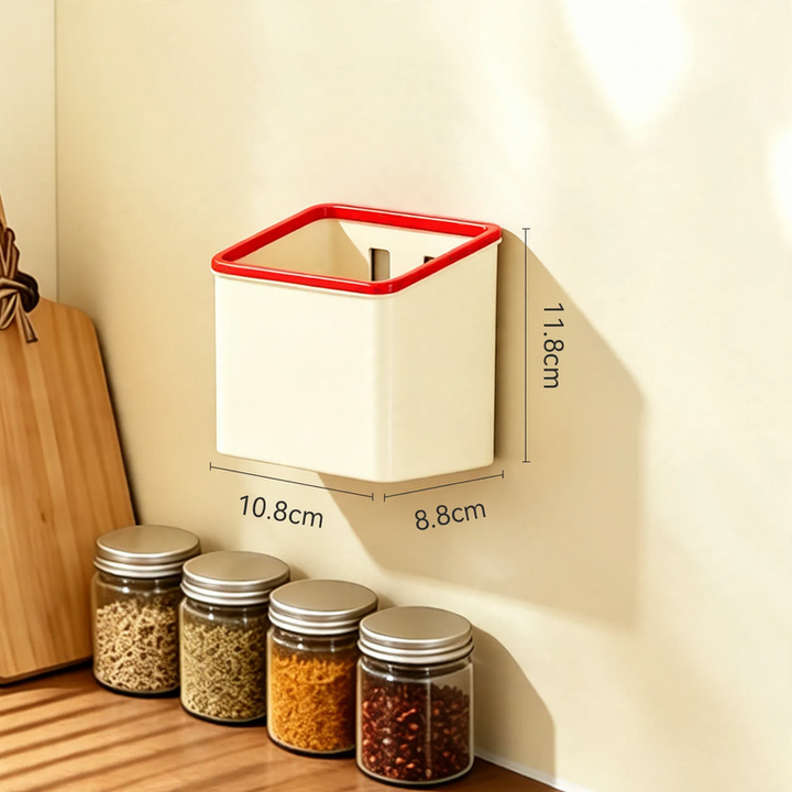 Wall-mounted storage box, PET, self-adhesive