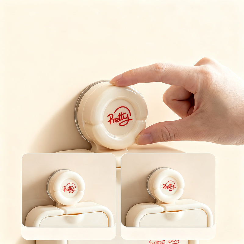 Wall-mounted soap dish with suction cup