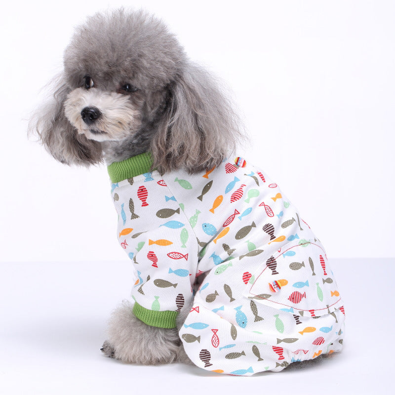 Dog overall made of cotton, autumn and winter